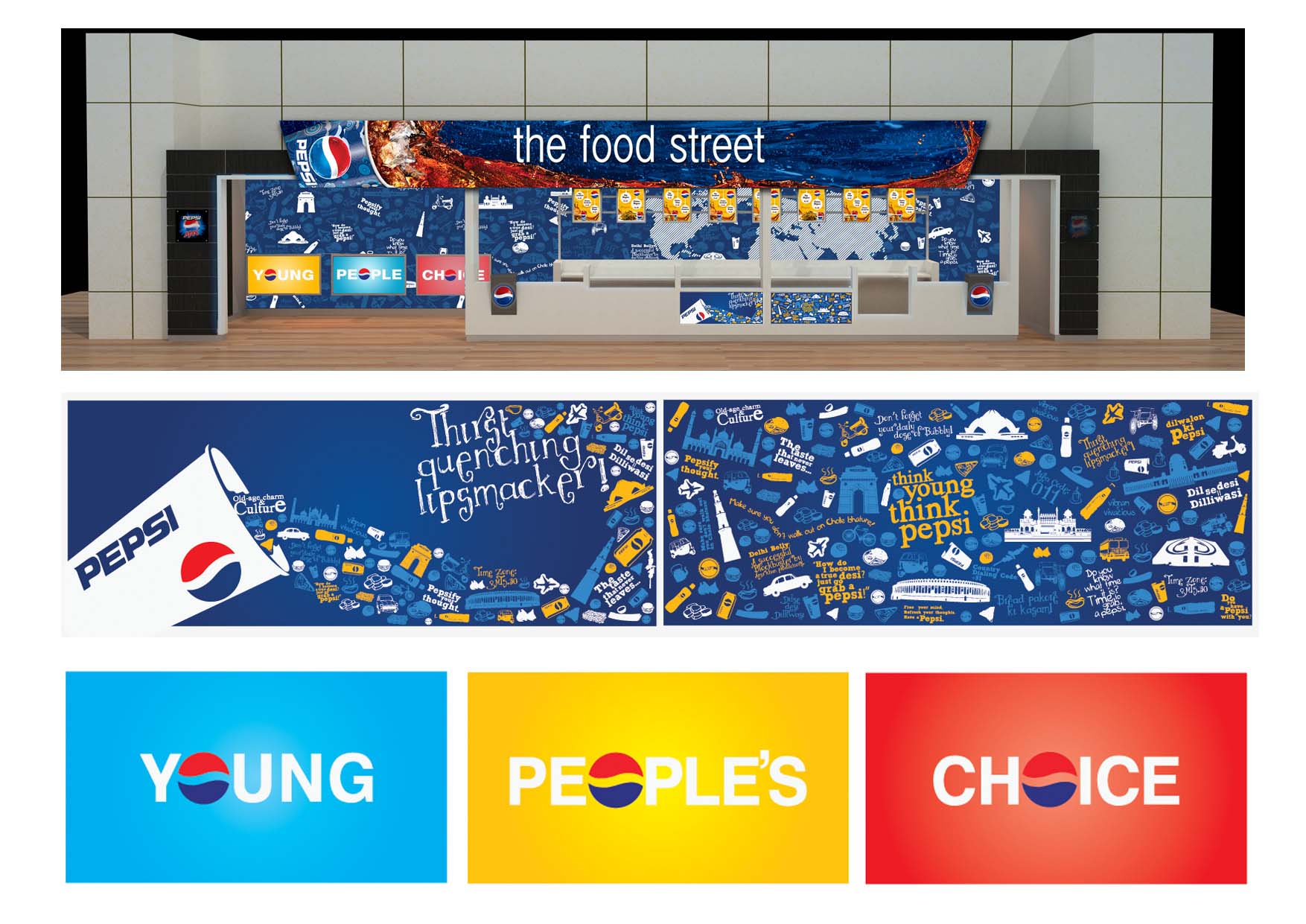 Pepsi- Food court branding
